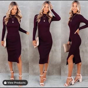 Vici Dolls Wine Sweater Dress